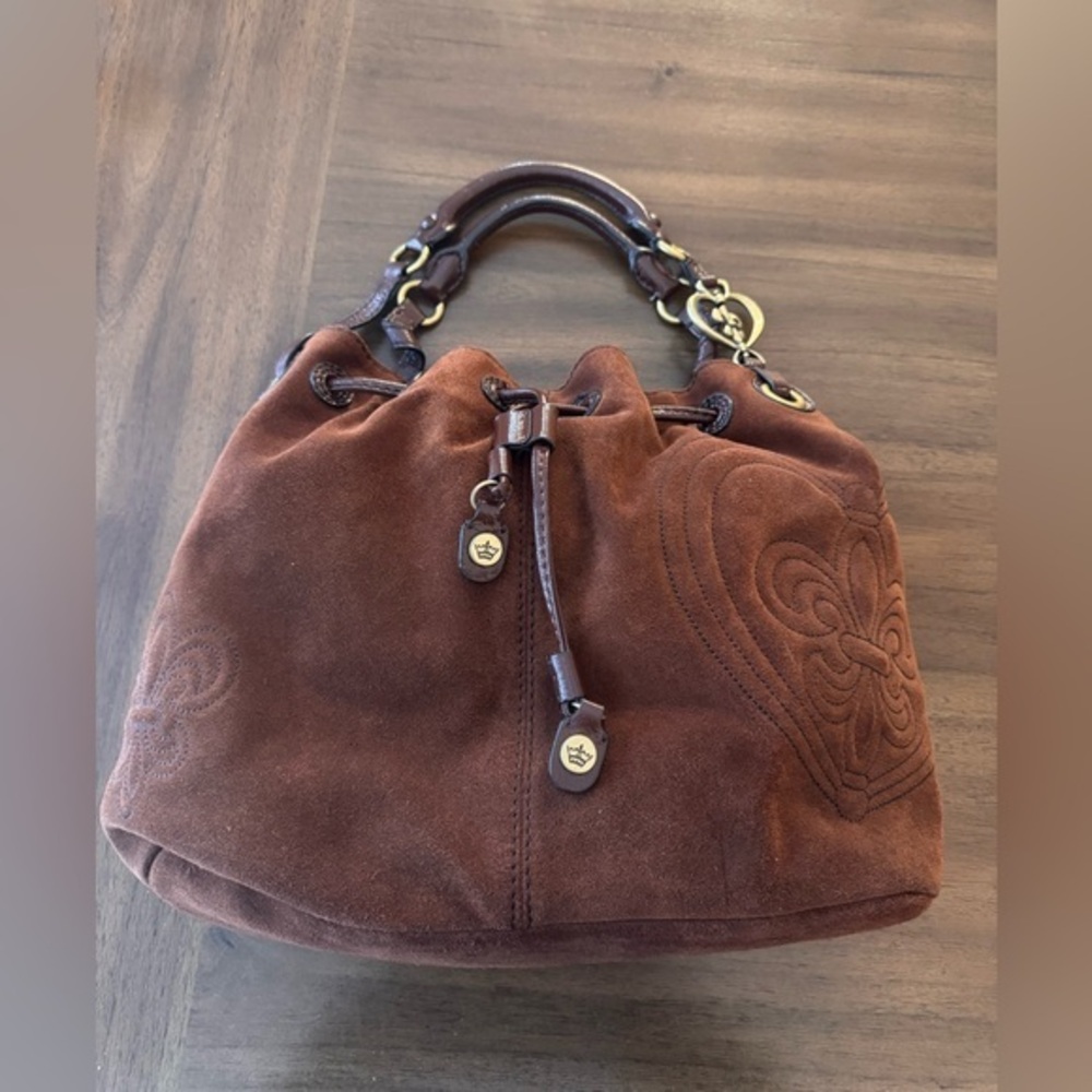 Gianni Bini Brown Suede Handbag
